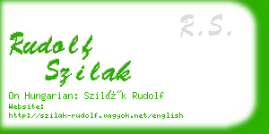 rudolf szilak business card